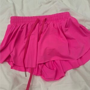 Katie J NYC Pink Flowy Athletic Shorts